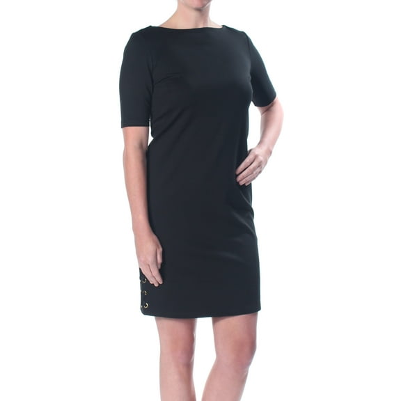 Ralph Lauren Womens Teanjie Shift Dress, Black, Large
