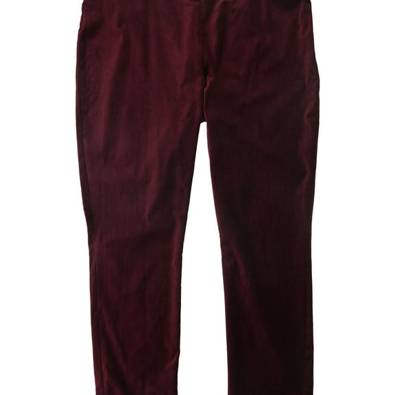 Ralph Lauren Womens Velvet Casual Trouser Pants, Red, 18 Regular