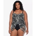 thumbnail image 1 of Ralph Lauren ZEBRA Plus Size Overlay Tummy Control One Piece Swimsuit, US 18W, 1 of 4