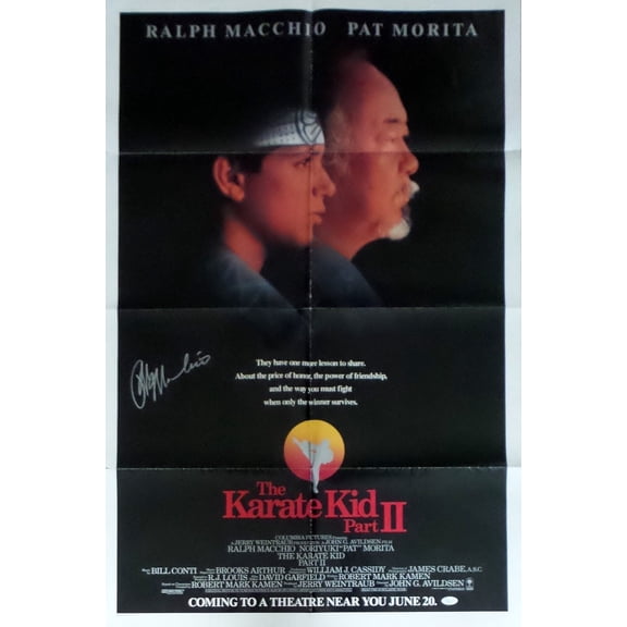 Ralph Macchio Autographed Original Karate Kid 2 Movie Poster 41x27 JSA Authentic