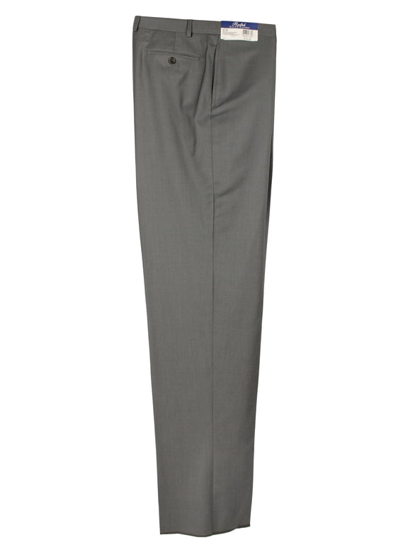 Ralph Men's Wool Natural Stretch Flat Front Dress Pants-C-30W