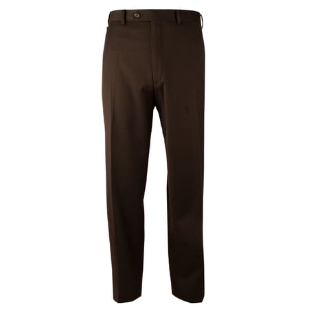 Ralph Ralph Lauren Men's Flat Front Polyester Viscose Dress Pants DBrwn 40W X 30LL