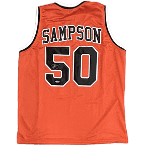 Ralph Sampson Signed Autographed Custom Orange Jersey TriStar Authentication