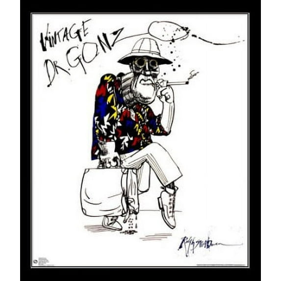 Ralph Steadman Dr Gonzo Laminated & Framed Poster Print (24 x 36)