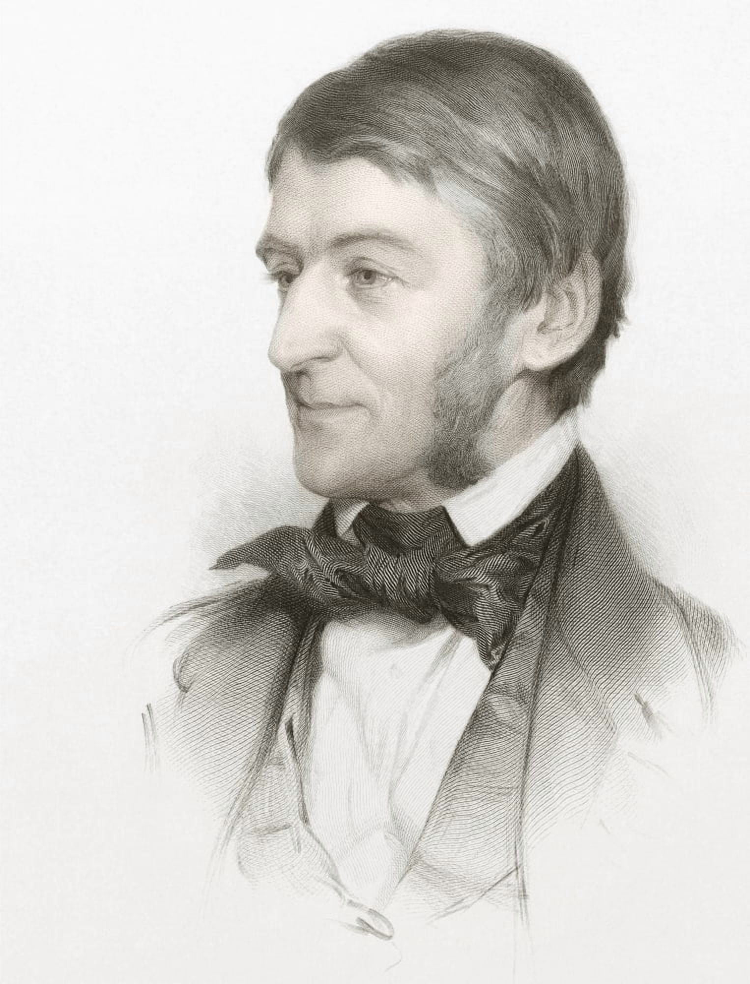 Ralph Waldo Emerson 1803 To 1882 American Author Poet Philosopher Canvas Art - Ken Welsh Design Pics (12 x 16)