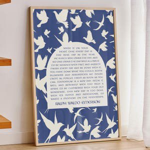 Ralph Waldo Emerson Confidence Quote Poster, 8x12 UNFRAMED