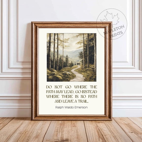 Ralph Waldo Emerson Quote Inspirational Wall Art V2 Unframed Paper Print