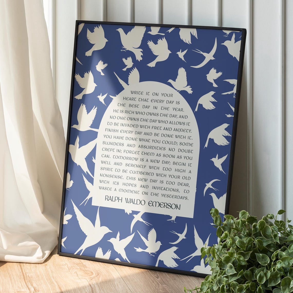 Ralph Waldo Emerson Quote Wall Art Print, Inspirational Typography ...