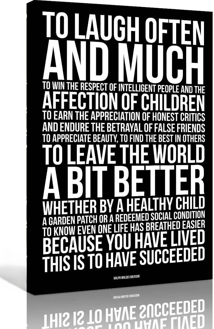 Ralph Waldo Emerson Quote Wall Art To Laugh Often Poster Inspirational ...