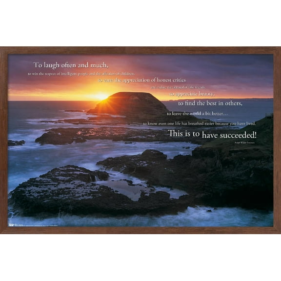 Ralph Waldo Emerson - To laugh often and much. Poster