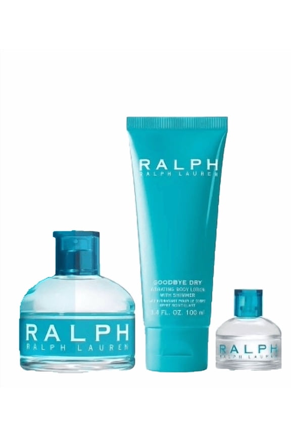 Ralph by Ralph Lauren for Women 3 PC Set: 3.4 oz Eau de Toilette Spray + 3.4 oz Body Lotion + 0.25 oz Mini EDT Spray