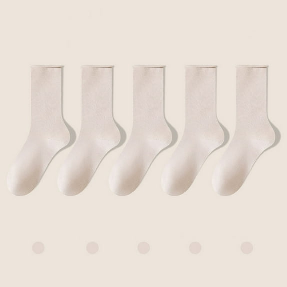 Ralphats 5 Pack Multicolor Cotton Socks for Women, Free Size - Breathable Everyday Value Socks, Suitable for Daily Wear & Casual Outings