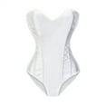 thumbnail image 1 of absanyy Bodysuits for Women for Women Tummy Control Body Shaper Strapless Sweetheart Neckline Corset Shapewear for Wedding White L, 1 of 4