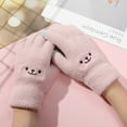 thumbnail image 1 of absanyy Cute Kawaii Winter Gloves for Women - Pink Cartoon Design, Touchscreen Compatible, Soft Polyester, One Size Fits Most, 1 of 2