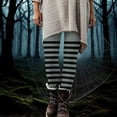 thumbnail image 1 of absanyy Plus Size Hall-oween Leggings 3XL for Women, Clear Color, Striped Design, Polyester Spandex, Stretchable, Ideal for Hall-oween Parties & Festive Wear, 1 of 9