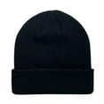 thumbnail image 1 of VONCOS Women's Acrylic Beanie - Black, Cuffed Ribbed Knit, Free Size, Warm Winter Hat for Daily Wear & Outdoor Activities, 1 of 3