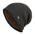 thumbnail image 1 of absanyy Women's Acrylic Beanie - Fleece Lined, Warm Slouchy Herringbone, Coffee, One Size Fits Most, Wind Resistant for Cold Weather & Daily Use, 1 of 4