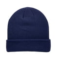 thumbnail image 1 of absanyy Women's Acrylic Cuffed Beanie - Navy, One Size Fits All, Warm Cozy for Fall Winter, Stretchy Ribbed Design, 1 of 3