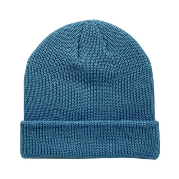VONCOS Women's Acrylic Warm Winter Beanie - Sky Blue, One Size Fits All, Cuffed Ribbed Design, Machine Washable
