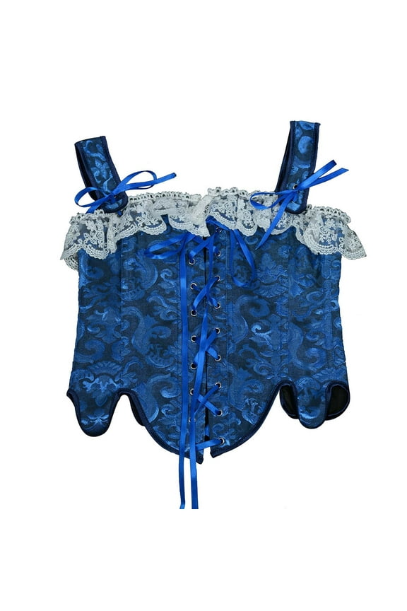 Women's Army Green Corset Size L - Victorian Vintage with Lace, Adjustable for Renaissance Fair Cosplay Costume