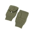 thumbnail image 1 of absanyy Women's Convertible Flip Top Gloves - Cotton, Touchscreen Compatible, Army Green, One Size Fits Most, 1 of 5