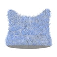 thumbnail image 1 of absanyy Women's Kawaii Cat Ear Beanie - Soft Acrylic, Light Blue, Free Size, Fluffy Warm for Daily Wear & Cosplay, 1 of 2