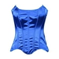 thumbnail image 1 of absanyy Women's Satin Corset Top - Square Neck Boned Waist Cinching Strapless Bustiers, Fashion & Costume Use, Plus Size Friendly, 1 of 3