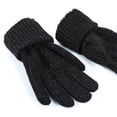 thumbnail image 1 of absanyy Women's Winter Gloves - Cotton Thermal, Textured Palm for Grip, Ribbed Cuffs, One Size Fits All, Dark Blue, 1 of 4