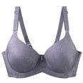 thumbnail image 1 of VONCOS Womens Everyday Supportive Bra - Purple 80C, Full Coverage Underwire, Comfortable Breathable Fabric, Adjustable Straps for Daily Wear, 1 of 3