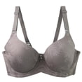 thumbnail image 1 of VONCOS Womens Full Bust Comfort Bra - 40E Dark Gray, Inclusive Size Underwire Full Coverage, Breathable Fabric & Adjustable Straps Daily Support, 1 of 8