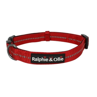 Ralphie & Ollie Reflective Dog Collar, Soft Padded Adjustable Pet Collars for Dogs,Sizes X-SMALL,SMALL,MEDIUM,LARGE Quick Release Buckle,Breathable Nylon,Matching Leash Sold Seperately