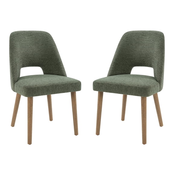 Ralston Dining Chair in Pine Fabric with Medium Oak Legs 2 Pack