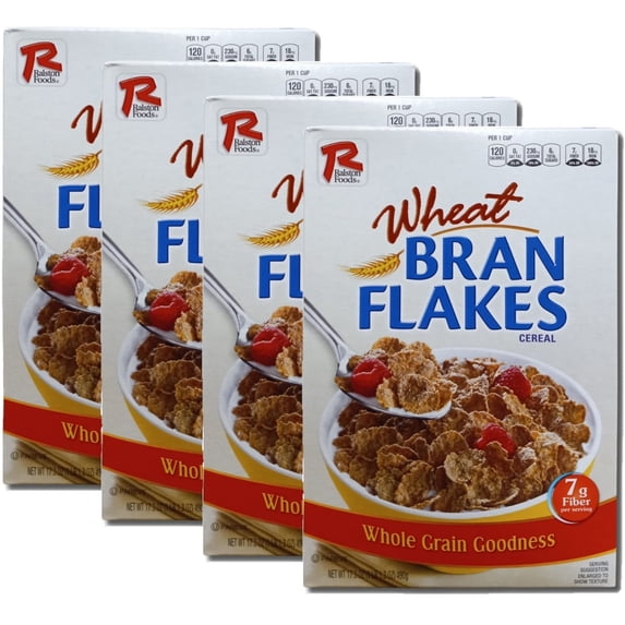 Ralston Wheat Bran Flakes Cereal Value Pack | 17.3 Oz | Pack of 4