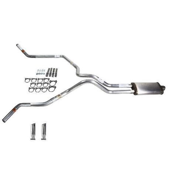 Ram 02-03 dual exhaust 2.5 MA pipe Stainless muffler RC Tip Corner exit