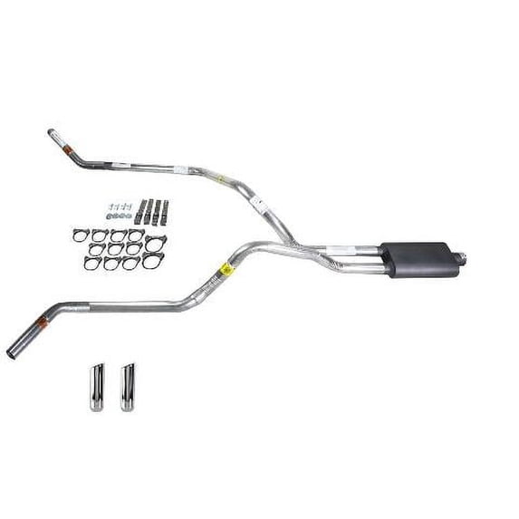 Ram 04-06 dual exhaust 2.5 pipe Flowsound Muffler RW Tip Corner exit