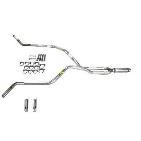 Ram 04-06 dual exhaust 2.5 pipe Glass Pack muffler RW Tip Corner exit