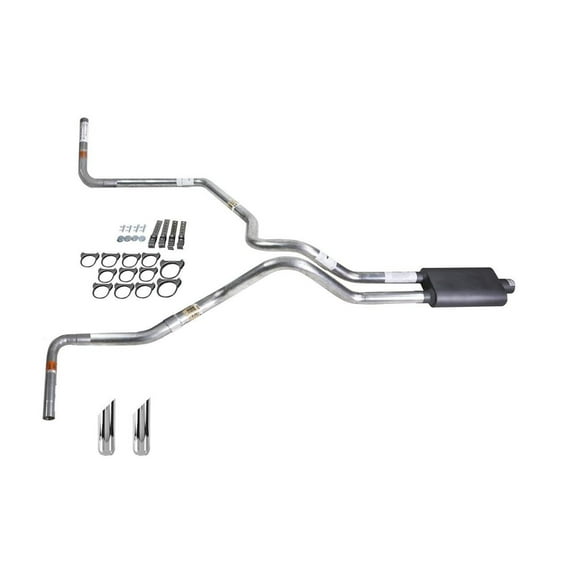 Ram 07-08 dual exhaust 2.5 MA pipe Flowsound Muffler RC Tip Side Exit