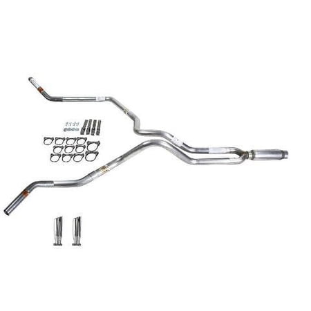 Ram 07-08 dual exhaust 2.5 MA pipe Glass Pack muffler RW Tip Corner exit