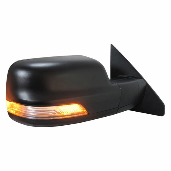 For Ram 1500 2019 2020 2021 2022 Door Mirror Passenger Side | Power | w/ Heated/Puddle Light/Power Fold/Turn Signal | Chrome | Textured | Replacement For CH1321472 | 68276500AA, 68276500AB