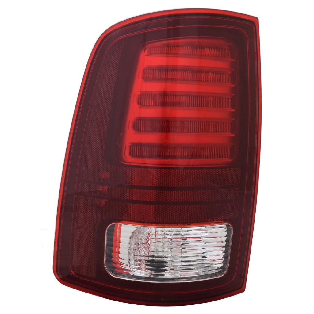 For Ram 2500/3500 2014 15 16 17 2018 Tail Light Driver Side | CAPA | LED | Red & Clear Lens | Plastic | Black | Premium Type | Light/Heavy Duty | Replacement For CH2800202, CH2800202C | 68093081AC
