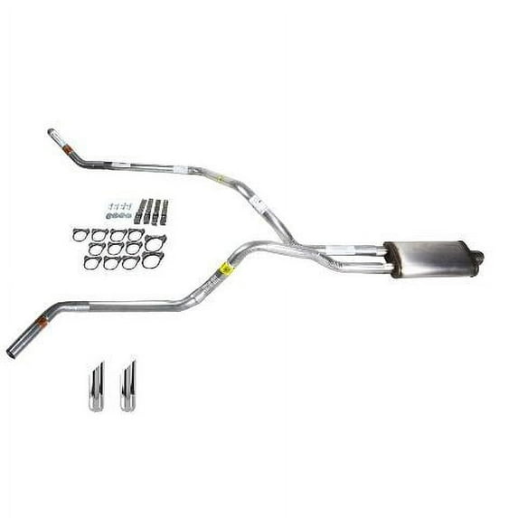 Ram 94-01 dual exhaust 2.5 pipe Stainless muffler SW Tip Corner exit