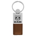 thumbnail image 1 of Ram Logo Brown Duo Leather Key Chain Fob Official Licensed, 1 of 2