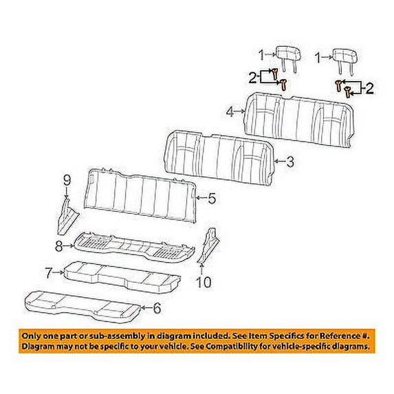 Ram CHRYSLER OEM 13-16 1500 Rear Seat-Headrest Guide 1UQ55DX9AA