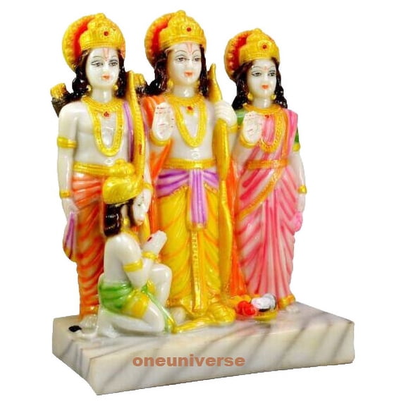 Ram Darbar Hanuman Sita Laxman Statue Idol Showpiece Sculpture Murti for Home Decor