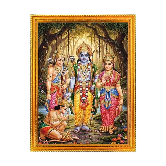 Ram Darbar-Religious God Photo Frame for Home & Pooja Room Decor
