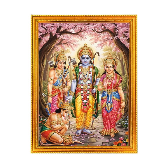 Ram Darbar-Religious God Photo Frame for Home & Pooja Room Decor