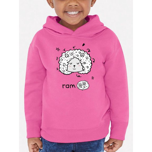 Ram Face Doodle Hoodie Toddler -Image by Shutterstock, 2 Toddler