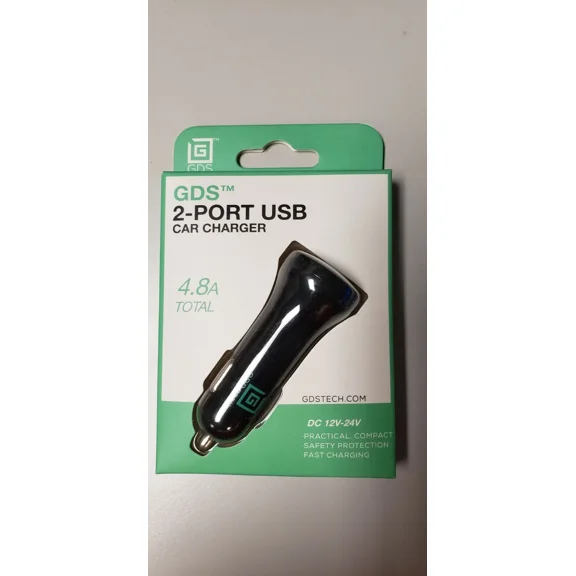 Ram-Gds-Charge-Usb2Hcig.Ram Mounts; Gds Cigarette Charger, Dual Usb 4.8A