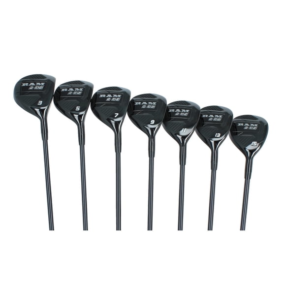 Ram Golf 2EZ Full Fairway Woods Set, 3 - 15, Mens Right Hand, Graphite, Regular Flex