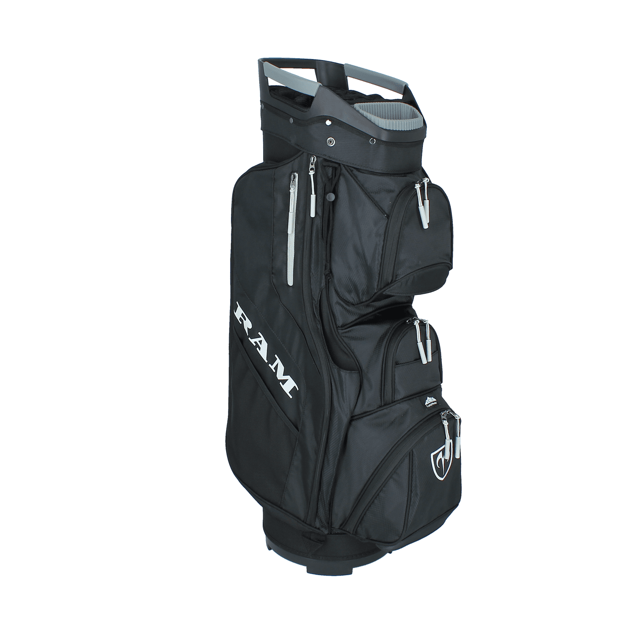 Ram Golf Deluxe Cart Bag with 14 Full Length Dividers and Putter Hole, Black
